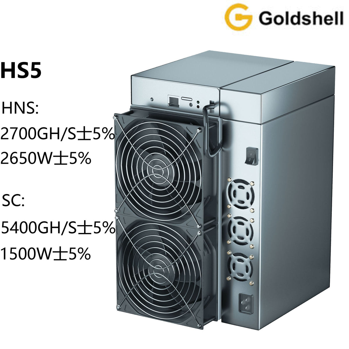 Goldshell HS5 ASIC Professional Miner HNS 2700GH/